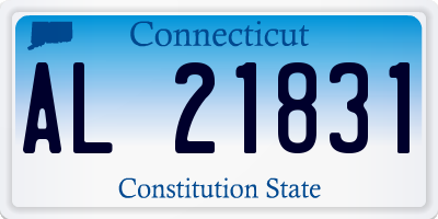 CT license plate AL21831