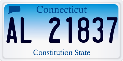 CT license plate AL21837