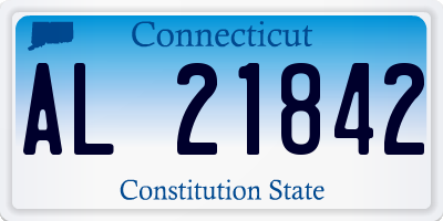 CT license plate AL21842