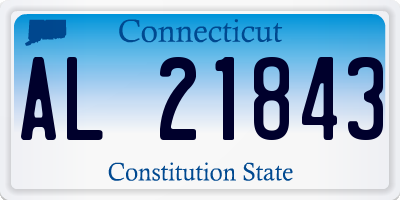 CT license plate AL21843