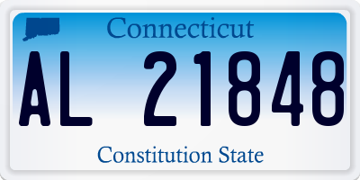 CT license plate AL21848