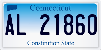 CT license plate AL21860