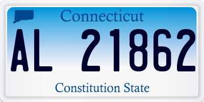 CT license plate AL21862