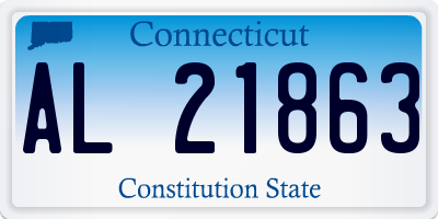 CT license plate AL21863