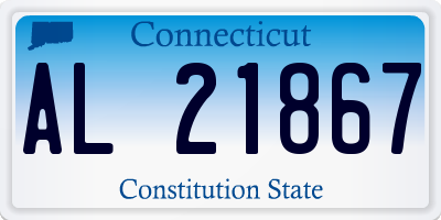 CT license plate AL21867