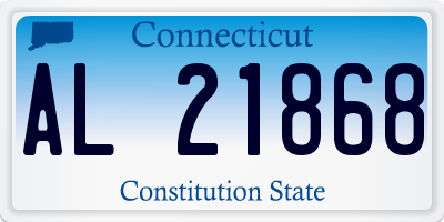 CT license plate AL21868
