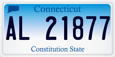 CT license plate AL21877