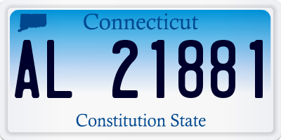 CT license plate AL21881