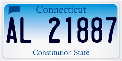 CT license plate AL21887