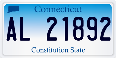 CT license plate AL21892