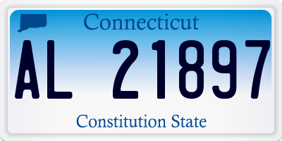 CT license plate AL21897