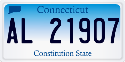 CT license plate AL21907