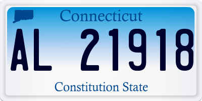 CT license plate AL21918