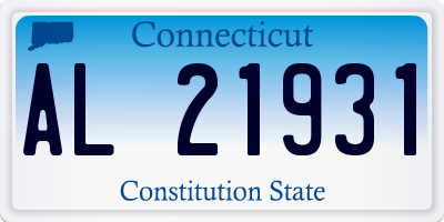 CT license plate AL21931