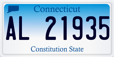 CT license plate AL21935