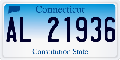 CT license plate AL21936