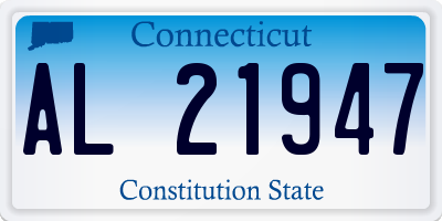 CT license plate AL21947