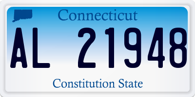 CT license plate AL21948
