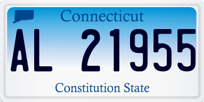 CT license plate AL21955