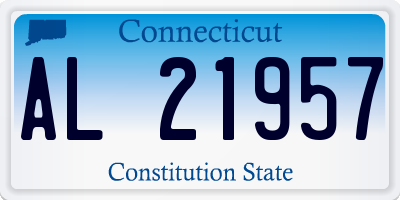 CT license plate AL21957
