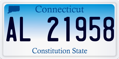 CT license plate AL21958