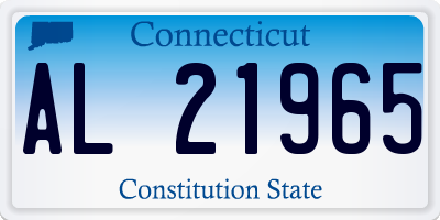 CT license plate AL21965