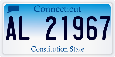 CT license plate AL21967