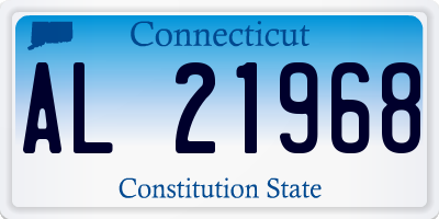 CT license plate AL21968
