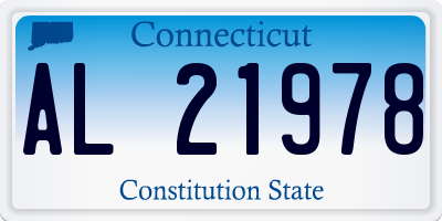 CT license plate AL21978