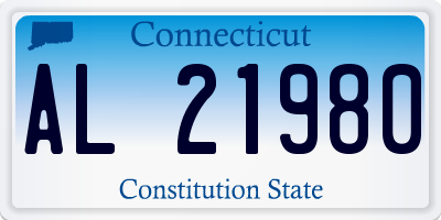 CT license plate AL21980