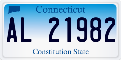 CT license plate AL21982