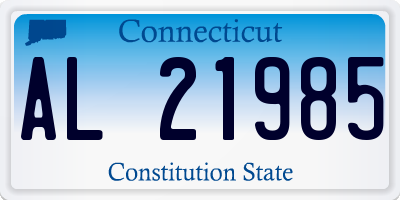 CT license plate AL21985