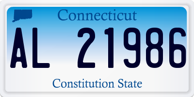 CT license plate AL21986