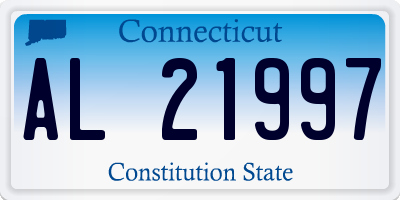 CT license plate AL21997