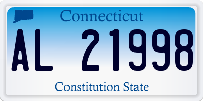 CT license plate AL21998