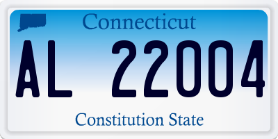 CT license plate AL22004