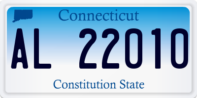 CT license plate AL22010