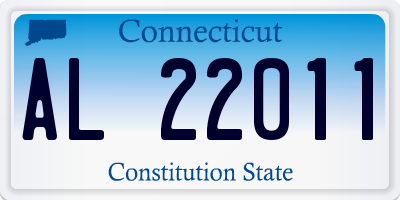 CT license plate AL22011