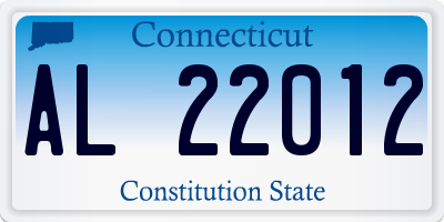 CT license plate AL22012