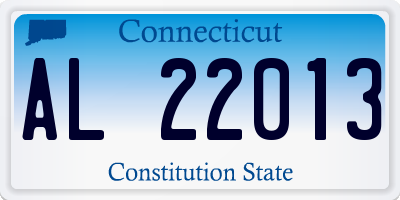 CT license plate AL22013