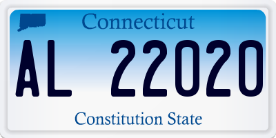 CT license plate AL22020