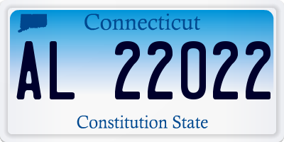 CT license plate AL22022