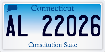 CT license plate AL22026