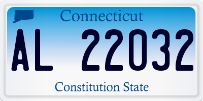 CT license plate AL22032