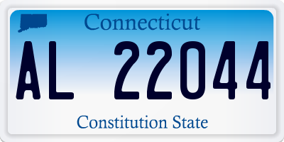 CT license plate AL22044