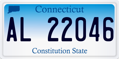 CT license plate AL22046
