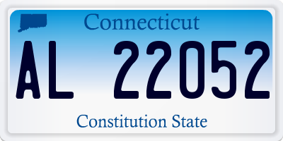 CT license plate AL22052