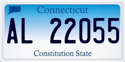 CT license plate AL22055