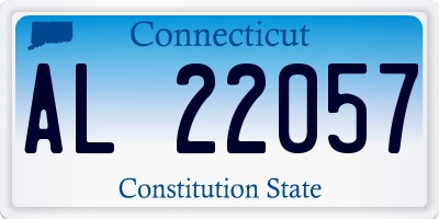 CT license plate AL22057