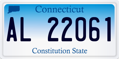 CT license plate AL22061